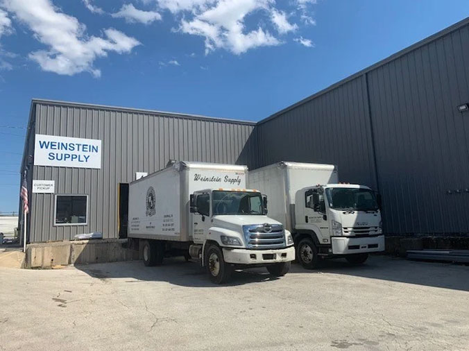 PLumbing deliveruy trcusk at Weinstein Supply Lansdowne PA